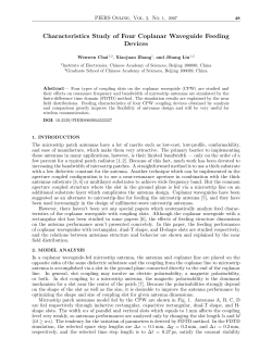Characteristics Study of Four Coplanar Waveguide Feeding Devices