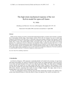 The high strain mechanical response of the wet Kelvin model for