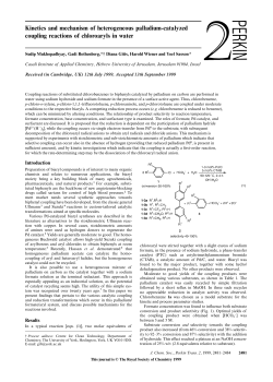 Kinetics and mechanism of heterogeneous palladium