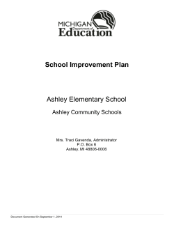 School Improvement Plan - Ashley Community Schools