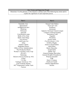 1940s Key Terms and Names