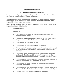 Procedural By-law 42-2016