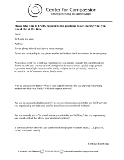 Please take time to briefly respond to the questions below sharing