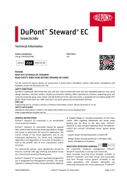 DuPont Steward EC insecticide label
