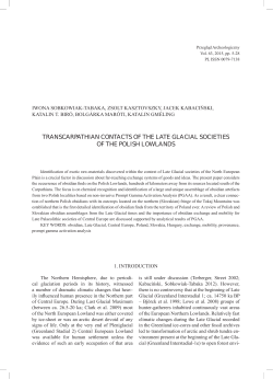 Transcarpathian contacts of the Late Glacial Societies of the Polish