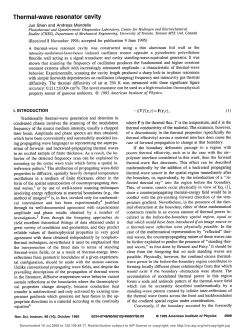 Thermal-wave resonator cavity
