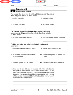 Practice B 5-1 - MrWalkerHomework