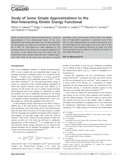 Study of Some Simple Approximations to the Non‐Interacting Kinetic