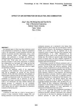 Effect of Air Distribution on Solid Fuel Bed Combustion