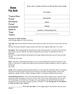 Biome Flip Book - Greenbriar School