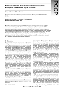 Can density functional theory describe multi-reference