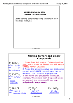 Naming Binary and Ternary Compounds 2015 Filled in.notebook
