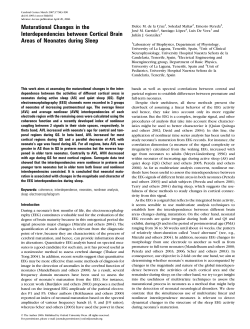 Maturational Changes in the Interdependencies
