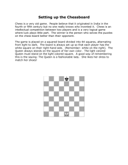 Setting up the Chessboard