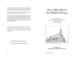 Funeral Guidelines - St. Elizabeth of Hungary Church