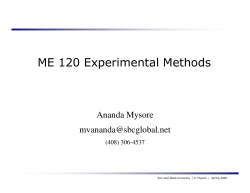 ME 120 Experimental Methods