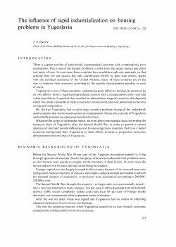 The influence of rapid industrialization on housing problerns in