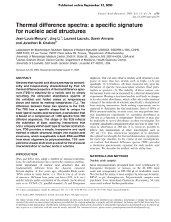 Thermal difference spectra: a specific signature for nucleic acid