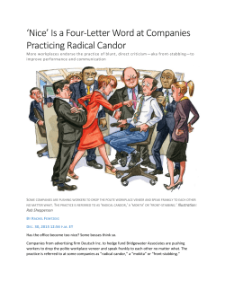 `Nice` Is a Four-Letter Word at Companies Practicing Radical Candor