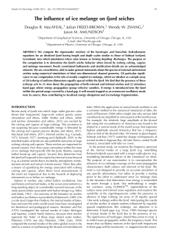 The influence of ice melange on fjord seiches
