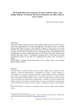 The Female Discursive Trajectory in L&uacute;cio Cardoso`s M&atilde;os vazias