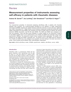 Measurement properties of instruments assessing self