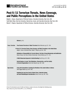 Post-9/11 Terrorism Threats, News Coverage, and Public
