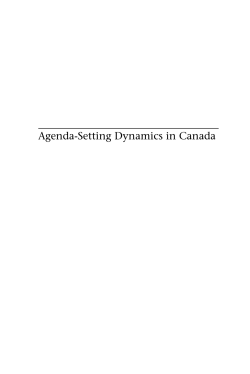 Agenda-Setting Dynamics in Canada