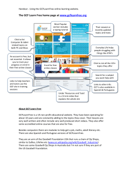 The GCF Learn Free home page at www.gcflearnfree.org