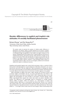 Explicit and implicit gender differences in risk-taking