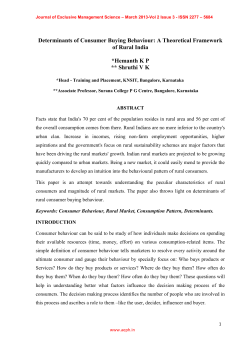 Determinants of Consumer Buying Behaviour