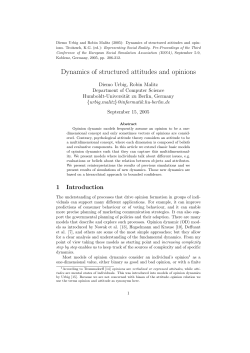 Dynamics of structured attitudes and opinions