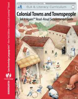 Colonial Towns and Townspeople