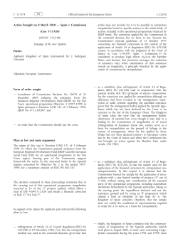 Case T-113/10: Action brought on 8 March 2010 &mdash; Spain - EUR-Lex