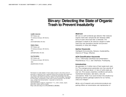 Binary: Detecting the state of organic trash to - Fluid Interfaces