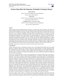 Factors that affect the Outcome of Outside Catering in