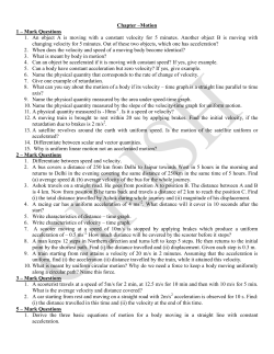 Chapter -1 Motion