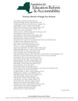 Famous Alumni of Single Sex Schools