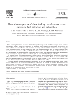 Thermal consequences of thrust faulting