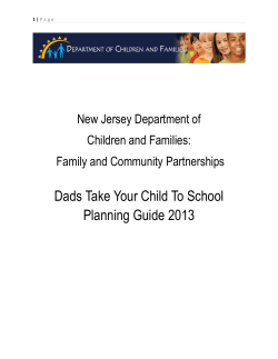 Dads Take Your Child To School Planning Guide 2013