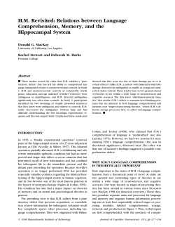 H.M. Revisited: Relations between Language