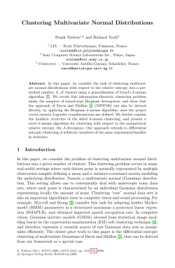 Clustering Multivariate Normal Distributions