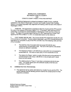 COST SHARE AND BILLING The County and the PFD shall share