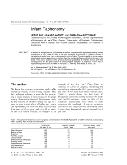 Infant taphonomy