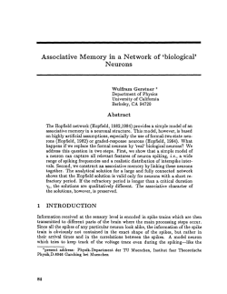 Associative Memory in a Network of `Biological` Neurons
