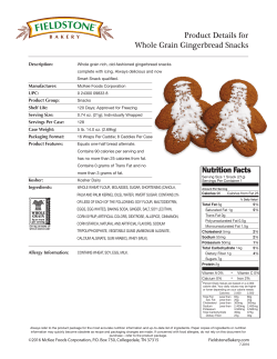 Whole Grain Gingerbread Details