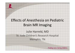 Anesthesia MRI CNS Handout - Society for Pediatric Radiology