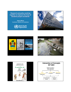 Interaction of Concepts ICF 2001