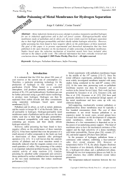 Sulfur Poisoning of Metal Membranes for Hydrogen