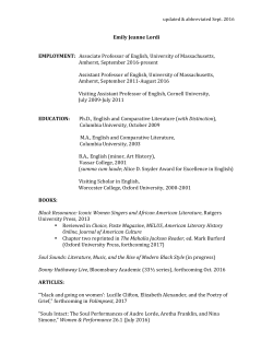 CV - Emily J. Lordi